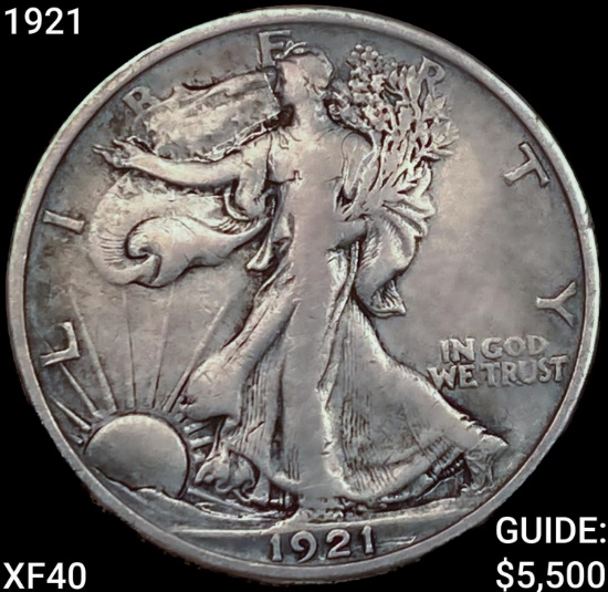 1921 Walking Liberty Half Dollar NEARLY UNCIRCULATED