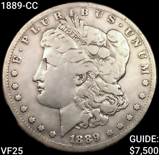 1889-CC Morgan Silver Dollar LIGHTLY CIRCULATED