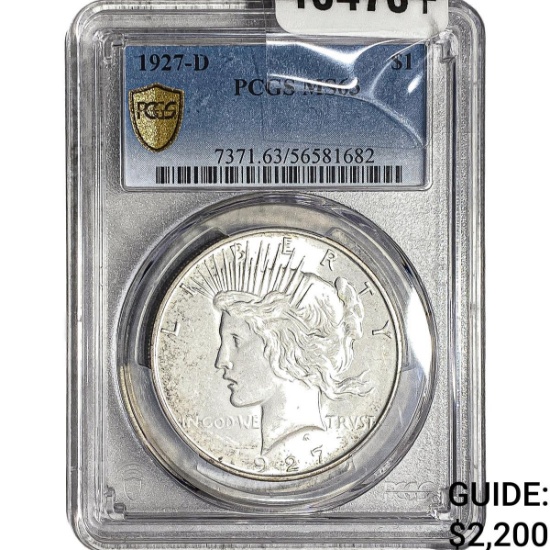 1927-D Silver Peace Dollar PCGS MS63