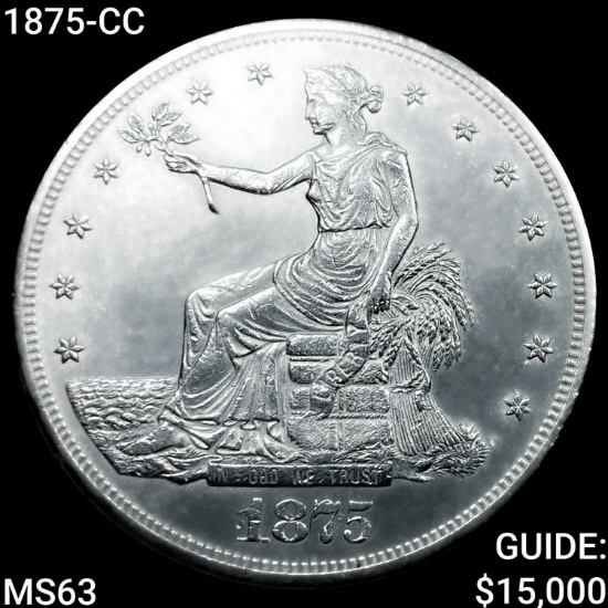 1875-CC Silver Trade Dollar CHOICE BU