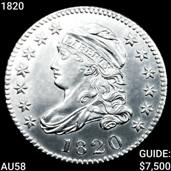 1820 Capped Bust Dime CHOICE AU