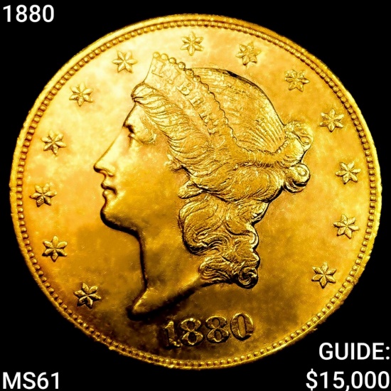 1880 $20 Gold Double Eagle UNCIRCULATED