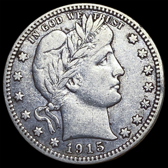1915-D Barber Silver Quarter ABOUT UNCIRCULATED