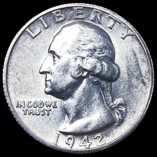 1942-S Silver Washington Quarter CHOICE AU