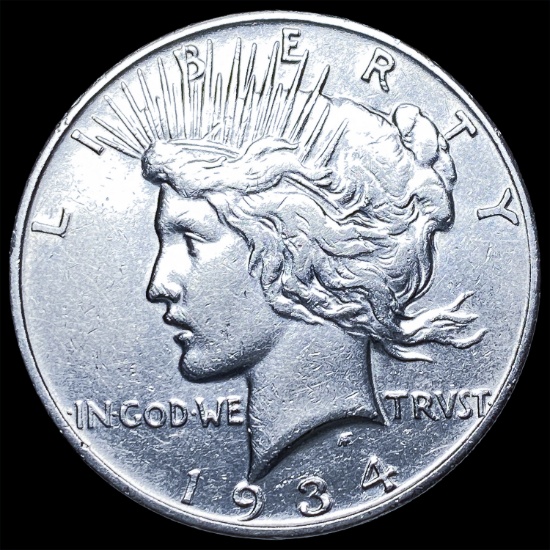 1934-D Silver Peace Dollar NEARLY UNCIRCULATED