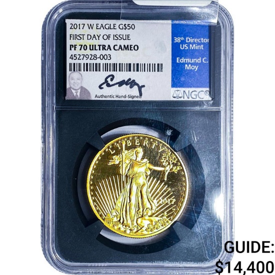2017-W 1oz $50 Gold Eagle NGC PF70 UC