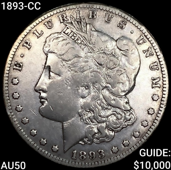 1893-CC Morgan Silver Dollar CLOSELY UNCIRCULATED