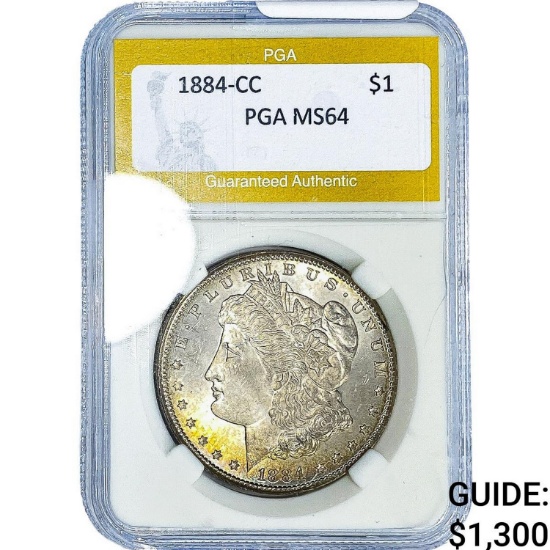 1884-CC Morgan Silver Dollar PGA MS64