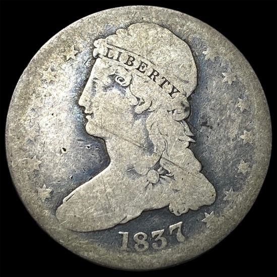 1837 Capped Bust Half Dollar NICELY  CIRCULATED