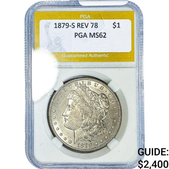1879-S REV 78 Morgan Silver Dollar PGA MS62