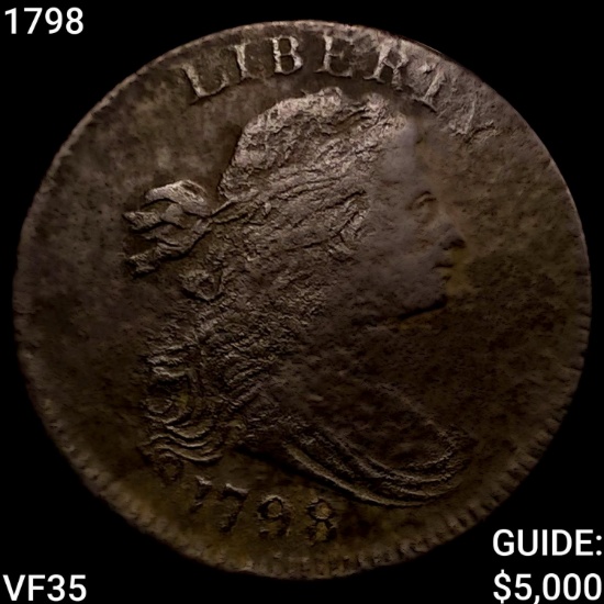 1798 Draped Bust Large Cent ABOUT UNCIRCULATED