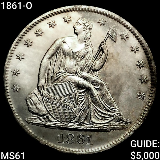 1861-O Seated Liberty Half Dollar UNCIRCULATED