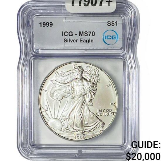 1999 Silver Eagle ICG MS70