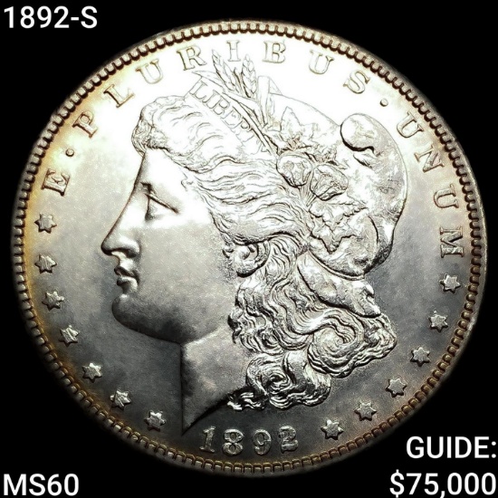 1892-S Morgan Silver Dollar UNCIRCULATED