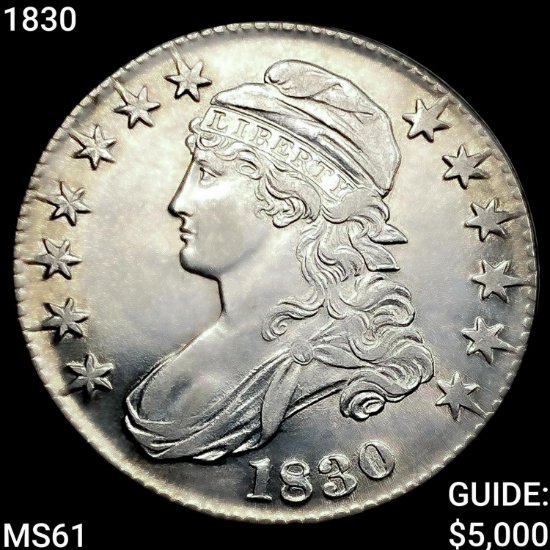 1830 Capped Bust Half Dollar UNCIRCULATED