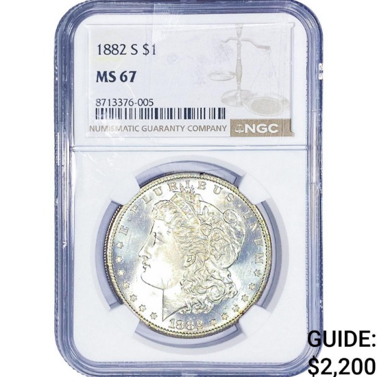1882-S MORGAN DOLLAR NGC MS67