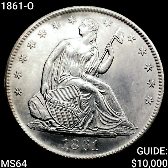 1861-O Seated Liberty Half Dollar CHOICE BU