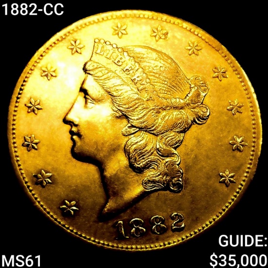 1882-CC $20 Gold Double Eagle UNCIRCULATED