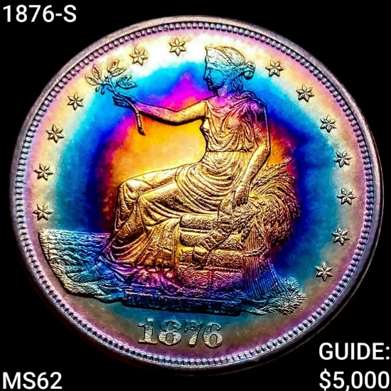 1876-S Silver Trade Dollar UNCIRCULATED