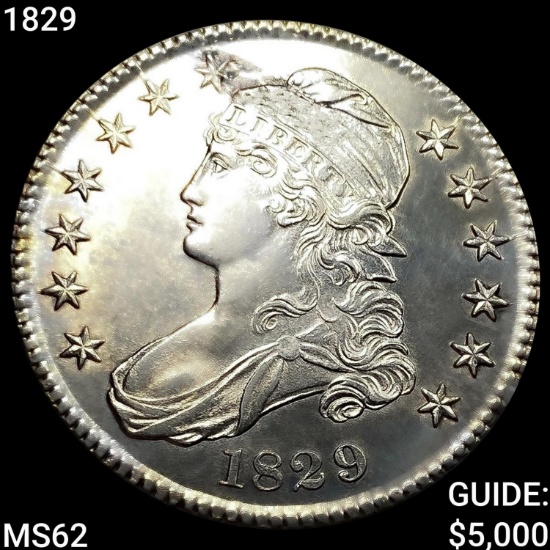 1829 Capped Bust Half Dollar UNCIRCULATED