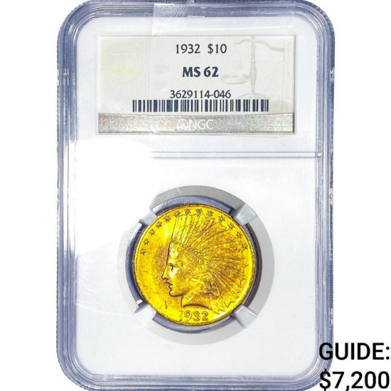 1932 $10 Gold Eagle NGC MS62