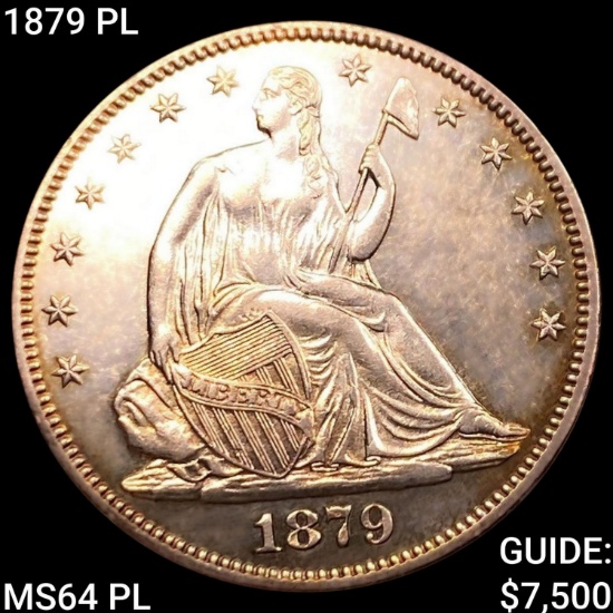 1879 PL Seated Liberty Half Dollar CHOICE BU PL