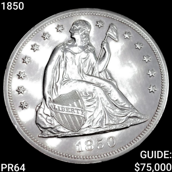 1850 Seated Liberty Dollar GEM PROOF