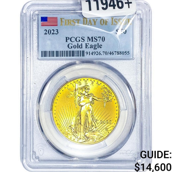 2023 1oz Gold Eagle $50 PCGS MS70