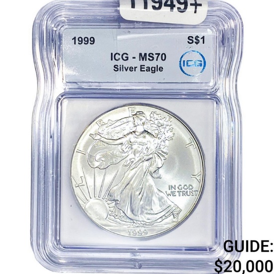 1999 Silver Eagle ICG MS70
