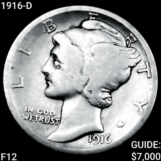 1916-D Mercury Dime NICELY CIRCULATED