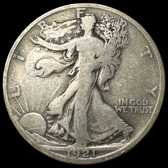 1921-D Silver Half Dollar Walking Liberty  NICELY CIRCULATED