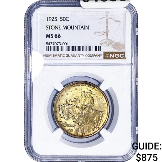 1925 Stone Mountain Half Dollar NGC MS66