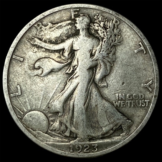 1923-S Silver Walking Liberty Half Dollar LIGHTLY CIRCULATED