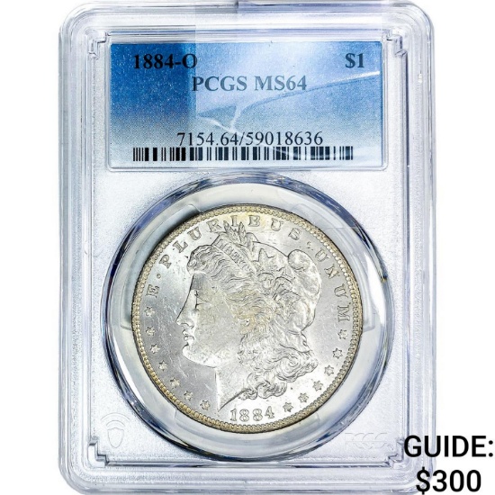 1884-O Morgan Silver Dollar PCGS MS64