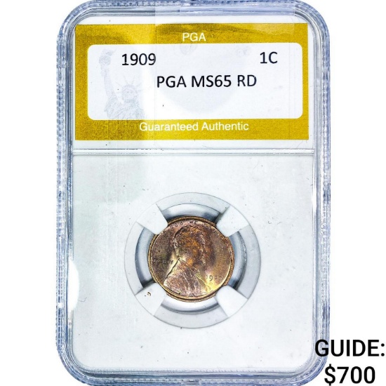 1909 Wheat Cent PGA MS65 RD