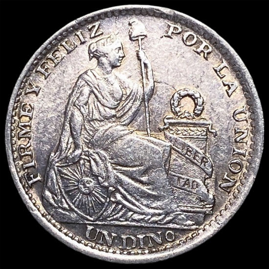 1903 Peru Silver 1 Dinero