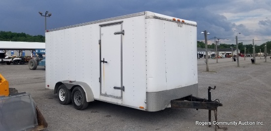 7' X 14' Enclosed White Trailer