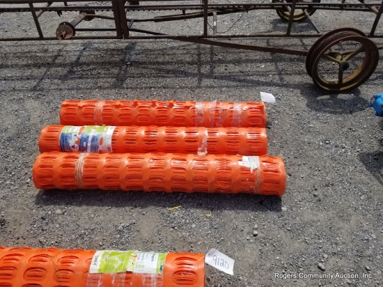 3 - 100' Rolls Orange Snow Fence