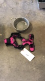 Dog Harness & Bowl