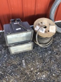 2 Arena Lights W/ Rubber Wire