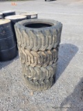 4 Skid Steer Tires 27x10.5x15