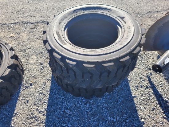 2 Skid Loader Tires - 12-16.5" Tubeless
