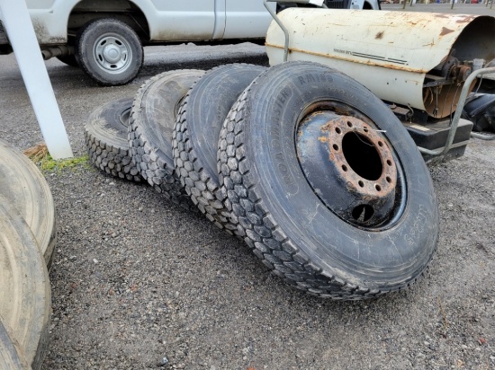 4 Semi Tires & Wheels