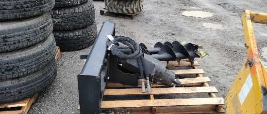 Quick Attach Post Hole Digger W/ 2 Augers