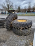 3 Tractor Tires (2 With Rims)