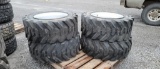 4 - 39-15-22.5 Loader Tires & Rims
