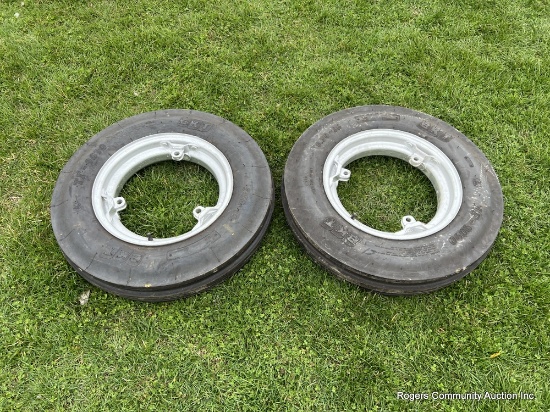 2 Farmall Narrow Front Wheels W/ Tires