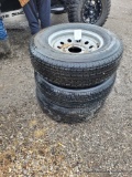3 Trailer Tires & Wheels - St225/75r15