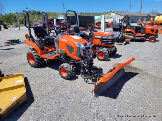 2018 Kubota Bx1880 Diesel Tractor W/ Snow Plow