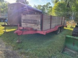 18' Trailer W/ Wooden Sides
